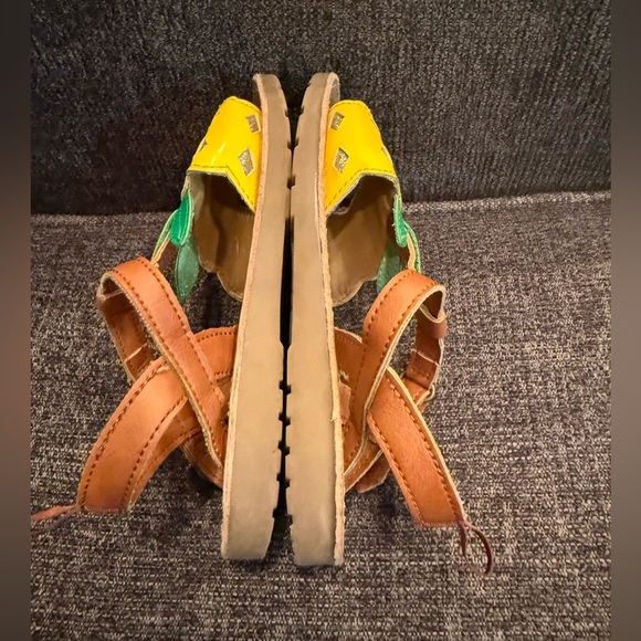 Carter's Vibrant Yellow and Green Pineapple Sandals/size 13 - Picture 6 of 11